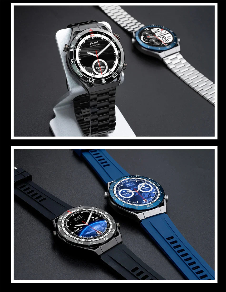 New Compass Smart Watch Men GPS Sport Track Fitness Watches Outdoor Compass Bluetooth Call HD Full Touch Screen NFC Smartwatch